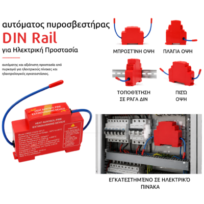 Αυτόματος Πυροσβεστήρας DIN Rail